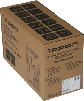 Источник бесперебойного питания Ippon Back Basic 650 360Вт 650ВА черный - купить недорого с доставкой в интернет-магазине