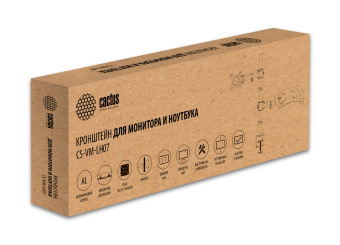 Кронштейн для монитора/ноутбука Cactus CS-VM-LH07-BK черный 13"-27" макс.8кг настольный поворот и наклон - купить недорого с доставкой в интернет-магазине