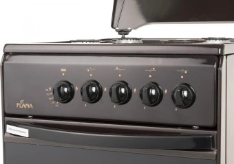 Плита Газовая Flama RG 2401 B коричневый (металлическая крышка) реш.сталь - купить недорого с доставкой в интернет-магазине