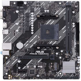 Материнская плата Asus PRIME A520M-K Soc-AM4 AMD A520 2xDDR4 mATX AC`97 8ch(7.1) GbLAN RAID+VGA+HDMI - купить недорого с доставкой в интернет-магазине