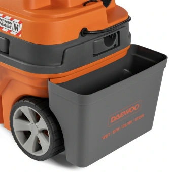 Строительный пылесос Daewoo DAVC 2014S 1400Вт (уборка: сухая/сбор воды/выдув) оранжевый - купить недорого с доставкой в интернет-магазине