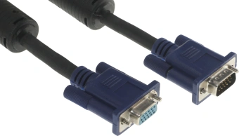 Кабель-удлинитель видео Premier 5-960EXT VGA (m)/VGA (f) 3м. феррит.кольца черный (5-960EXT 3.0) - купить недорого с доставкой в интернет-магазине