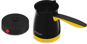 Кофеварка Электрическая турка Kitfort КТ-7183-3 1000Вт черный/желтый - купить недорого с доставкой в интернет-магазине