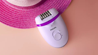Эпилятор Philips BRE275/00 скор.:2 насад.:3 от электр.сети сиреневый/фиолетовый - купить недорого с доставкой в интернет-магазине