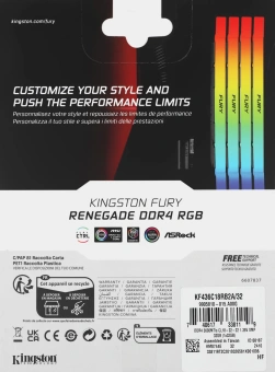 Память DDR4 32GB 3600MHz Kingston KF436C18RB2A/32 Fury Beast RGB RTL Gaming PC4-28800 CL18 DIMM 288-pin 1.35В single rank с радиатором Ret - купить недорого с доставкой в интернет-магазине