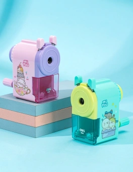 Точилка для карандашей механическая Deli E0641 miYou 1 отверстие пластик ассорти - купить недорого с доставкой в интернет-магазине