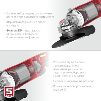 Углошлифовальная машина Зубр Мастер УШМ-230-2605 П 2600Вт 6600об/мин рез.шпин.:M14 d=230мм - купить недорого с доставкой в интернет-магазине