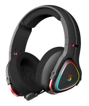 Наушники с микрофоном A4Tech Bloody MR710 черный BT оголовье (MR710 BLACK) - купить недорого с доставкой в интернет-магазине