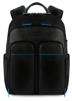 Рюкзак мужской Piquadro Blue Square Revamp CA5574B2V/N черный кожа - купить недорого с доставкой в интернет-магазине