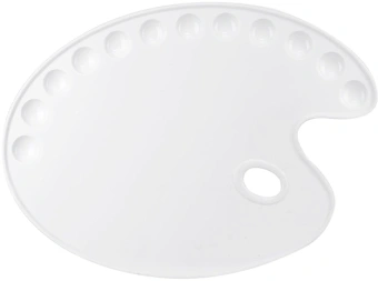 Палитра для смешивания красок Deli 68300 эллипс 400x290мм пластик - купить недорого с доставкой в интернет-магазине