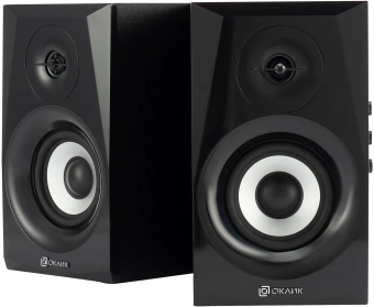 Колонки Оклик OK-166 BT 2.0 черный 40Вт BT - купить недорого с доставкой в интернет-магазине
