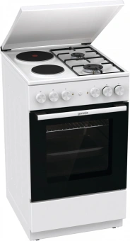 Плита Комбинированная Gorenje GK5A12WG белый (металлическая крышка) реш.сталь - купить недорого с доставкой в интернет-магазине