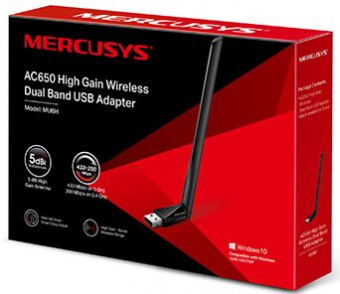 Сетевой адаптер WiFi Mercusys MU6H AC650 USB 2.0 (ант.внеш.несъем.) 1ант. - купить недорого с доставкой в интернет-магазине