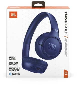 Гарнитура накладные JBL Tune 530BT синий беспроводные bluetooth оголовье (JBLT530BTBLUEU) - купить недорого с доставкой в интернет-магазине