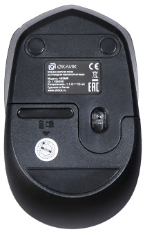 Мышь Оклик 488MW черный оптическая (1600dpi) беспроводная USB для ноутбука (4but) - купить недорого с доставкой в интернет-магазине