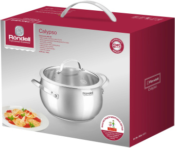 Кастрюля Rondell Calypso RDS-1671 3.8л. d=20см (с крышкой) стальной - купить недорого с доставкой в интернет-магазине