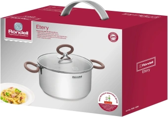 Кастрюля Rondell Etery RDS-1599 3.1л. d=20см (с крышкой) стальной - купить недорого с доставкой в интернет-магазине