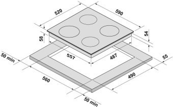 Индукционная варочная поверхность Krona Genesis 60 BL черный - купить недорого с доставкой в интернет-магазине