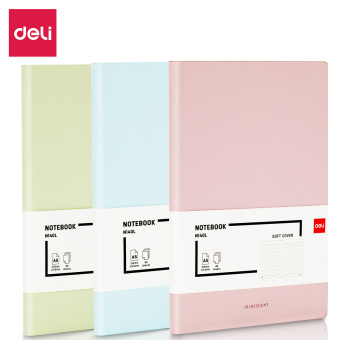 Блокнот Deli EN140LBLUE A5 210х143мм искусст. кожа 96л линейка мягкая обложка голубой - купить недорого с доставкой в интернет-магазине