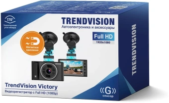Видеорегистратор TrendVision Victory черный 2Mpix 1080x1920 1080p 170гр. GPS GP6248 - купить недорого с доставкой в интернет-магазине