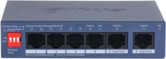 Коммутатор Dahua DH-CS4006-4ET2GT-36 (L2) 4x100Мбит/с 2x1Гбит/с - купить недорого с доставкой в интернет-магазине