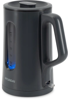 Чайник электрический Hyundai HYK-G4508 1.5л. 1700Вт серый/прозрачный корпус: стекло - купить недорого с доставкой в интернет-магазине