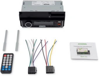 Автомагнитола Digma MCP-414 1DIN 4x45Вт v5.0 USB 2.0 AUX 4 ПДУ - купить недорого с доставкой в интернет-магазине