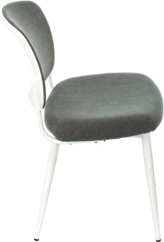 Стул для дома Бюрократ KF-8W_2 комплект 2шт серый металл белый на ножках (KF-8W/FABRIC/GREY_2) - купить недорого с доставкой в интернет-магазине