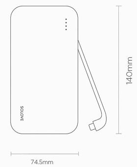 Мобильный аккумулятор Solove W7 10000mAh QC3.0 12W 3A USB-A/USB-C розовый (W7 PINK RUS) - купить недорого с доставкой в интернет-магазине