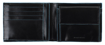 Кошелек мужской Piquadro Blue Square PU1240B2R/N черный натур.кожа - купить недорого с доставкой в интернет-магазине