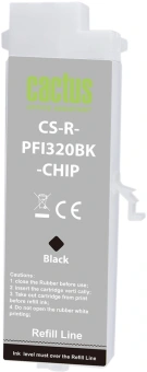 Картридж перезаправляемый струйный Cactus CS-R-PFI320BK-CHIP PFI-320BK черный (260мл) для Canon imagePrograf TM-200/200MFP/205/300/300MFP/305/250/255/350/355 с чипом - купить недорого с доставкой в интернет-магазине