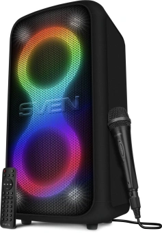Колонка порт. Sven PS-1000 черный 160W 1.0 BT/3.5Jack 8000mAh (SV-022686) - купить недорого с доставкой в интернет-магазине