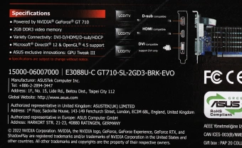 Видеокарта Asus PCI-E 2.0 GT710-SL-2GD3-BRK-EVO NVIDIA GeForce GT 710 2Gb 64bit DDR3 954/900 DVIx1 HDMIx1 CRTx1 HDCP Ret low profile - цена, купить или заказать с доставкой в интернет-магазине Видеокарта Asus PCI-E 2.0 GT710-SL-2GD3-BRK-EVO NVIDIA GeForce GT 710 2Gb 64bit DDR3 954/900 DVIx1 HDMIx1 CRTx1 HDCP Ret low profile - купить недорого с доставкой в интернет-магазине
