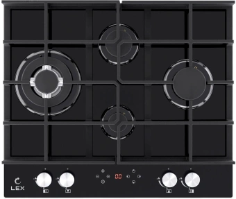 Газовая варочная поверхность Lex GVG 644 T BL черный - купить недорого с доставкой в интернет-магазине