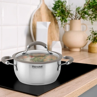 Кастрюля Rondell Balance RDS-755 5л. d=24см (с крышкой) стальной - купить недорого с доставкой в интернет-магазине