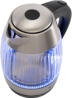 Чайник электрический Vitek VT-7030 1.8л. 2200Вт черный/серебристый корпус: стекло - купить недорого с доставкой в интернет-магазине