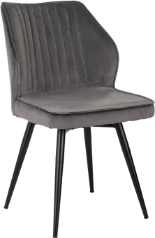 Стул для дома Бюрократ CH-K5_SP с повор.мех. т.серый Holland 18 металл черный на ножках (CH-K5_1/SP/HL18) - купить недорого с доставкой в интернет-магазине