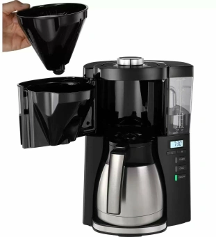 Кофеварка капельная Melitta Look V Therm Timer Black Filter 1000Вт черный/нержавеющая сталь - купить недорого с доставкой в интернет-магазине