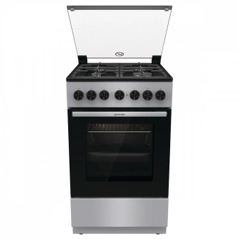 Плита Комбинированная Gorenje GK5B44SF серебристый (стеклянная крышка) - купить недорого с доставкой в интернет-магазине