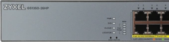 Коммутатор Zyxel GS1350-26HP-EU0101F (L2) 24x1Гбит/с 2xКомбо(1000BASE-T/SFP) 24PoE+ 375W управляемый - купить недорого с доставкой в интернет-магазине