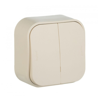 Выключатель Legrand Quteo откр. 2кл. IP20 слоновая кость (782232) - купить недорого с доставкой в интернет-магазине