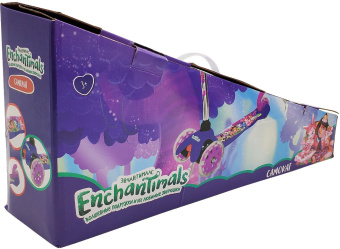 Самокат 1TOY Enchantimals детский 3-кол. синий/фиолетовый (Т15436Д) - купить недорого с доставкой в интернет-магазине