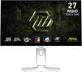 Монитор MSI 27" Mag 274QRFW X32 белый IPS LED 16:9 HDMI матовая HAS Piv 300cd 178гр/178гр 2560x1440 320Hz DP Quad 2K (1440p) 6.7кг - купить недорого с доставкой в интернет-магазине
