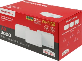 Бесшовный Mesh роутер Mercusys Halo H80X(3-pack) AX3000 10/100/1000BASE-TX белый (упак.:3шт) - купить недорого с доставкой в интернет-магазине