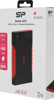 Жесткий диск Silicon Power USB 3.0 2TB SP020TBPHDA15S3L A15 Armor 2.5" черный/красный - купить недорого с доставкой в интернет-магазине