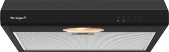 Вытяжка козырьковая Weissgauff Cover 50 черный управление: кнопочное - купить недорого с доставкой в интернет-магазине