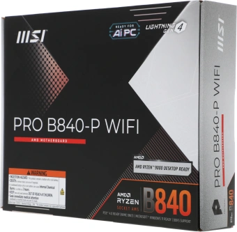 Материнская плата MSI PRO B840-P WIFI Socket AM5 AMD B840 4xDDR5 ATX AC`97 8ch(7.1) 2.5Gg RAID+HDMI - купить недорого с доставкой в интернет-магазине