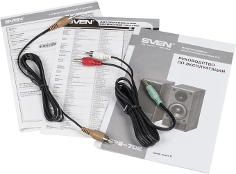 Колонки Sven SPS-702 2.0 черный 40Вт - купить недорого с доставкой в интернет-магазине