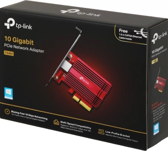 Сетевой адаптер 10G Ethernet TP-Link TX401 PCI Express x4 - купить недорого с доставкой в интернет-магазине