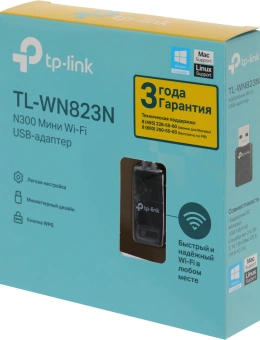 Сетевой адаптер Wi-Fi TP-Link TL-WN823N N300 USB 2.0 (ант.внутр.) - купить недорого с доставкой в интернет-магазине